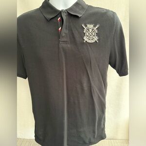 Polo by Ralph Lauren Black Polo with Crest Embroidery